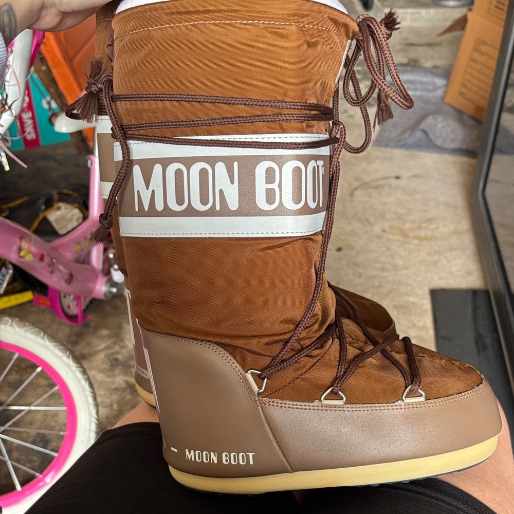 Moon Boot Tan and Brown Winter Boots